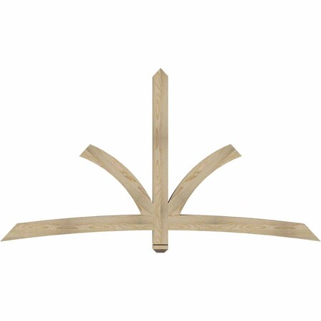 Ekena Millwork Davenport Rough Sawn Timber Gable Bracket, Douglas Fir, 84"W x 45"H x 4"D x 4"F, 13/12 Pitch GBW084X45X0404DAV00RDF